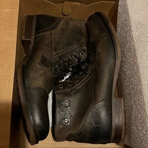 Bull Boxer Cap Toe Brown Boots Mens Size 12